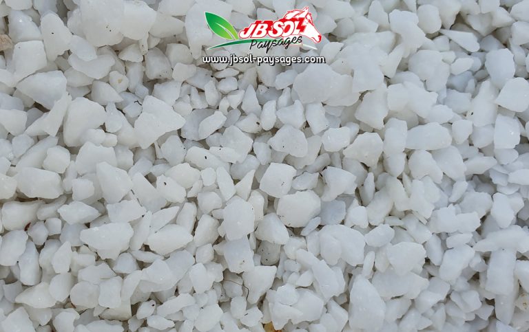 Gravier Concassé Thassos Blanc 3/8 (Marbre) Big Bag1500 Kg