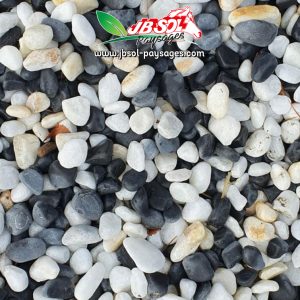 Gravier Roulé Blanc/Noir 8/15 (Basalte/Marbre) Big Bag 500Kg